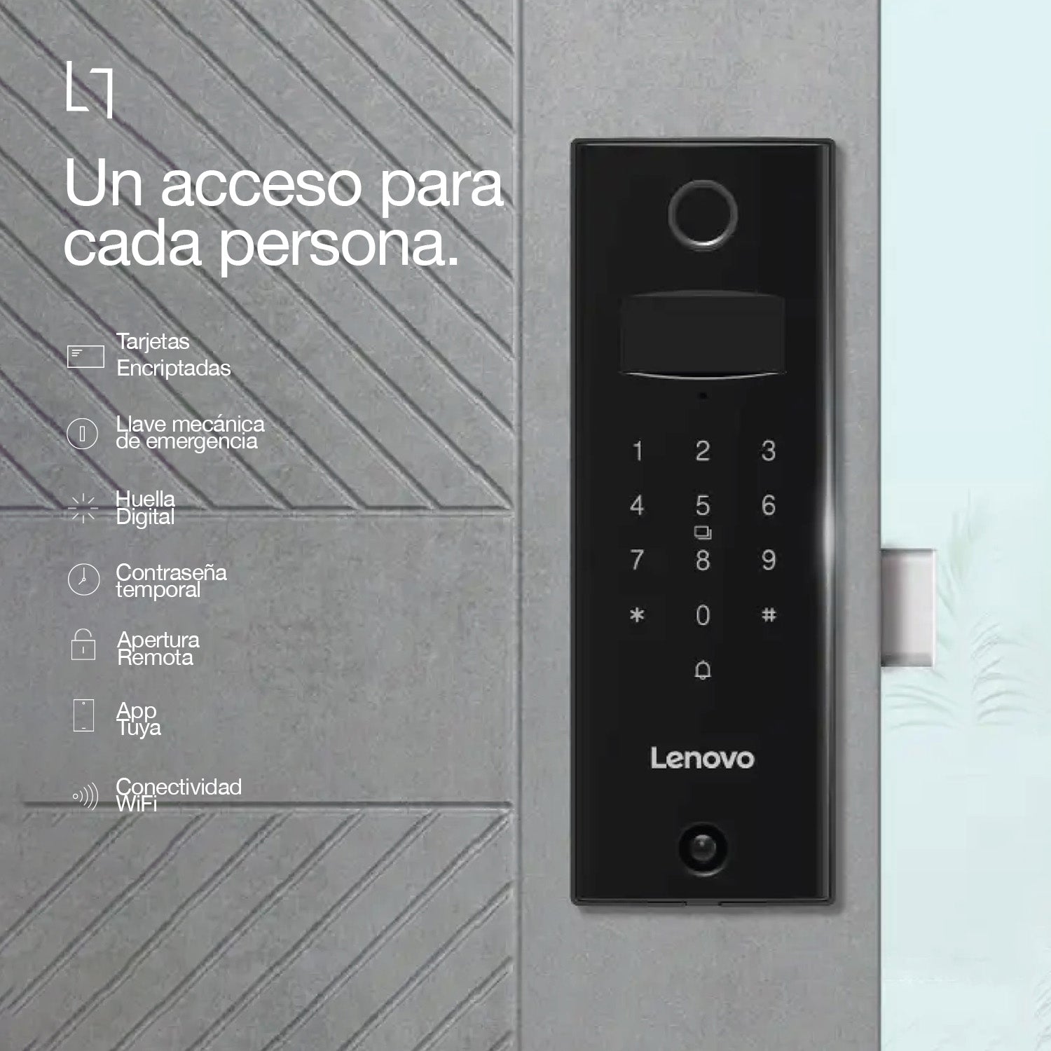 Cerradura Inteligente Lenovo U2 WiFi