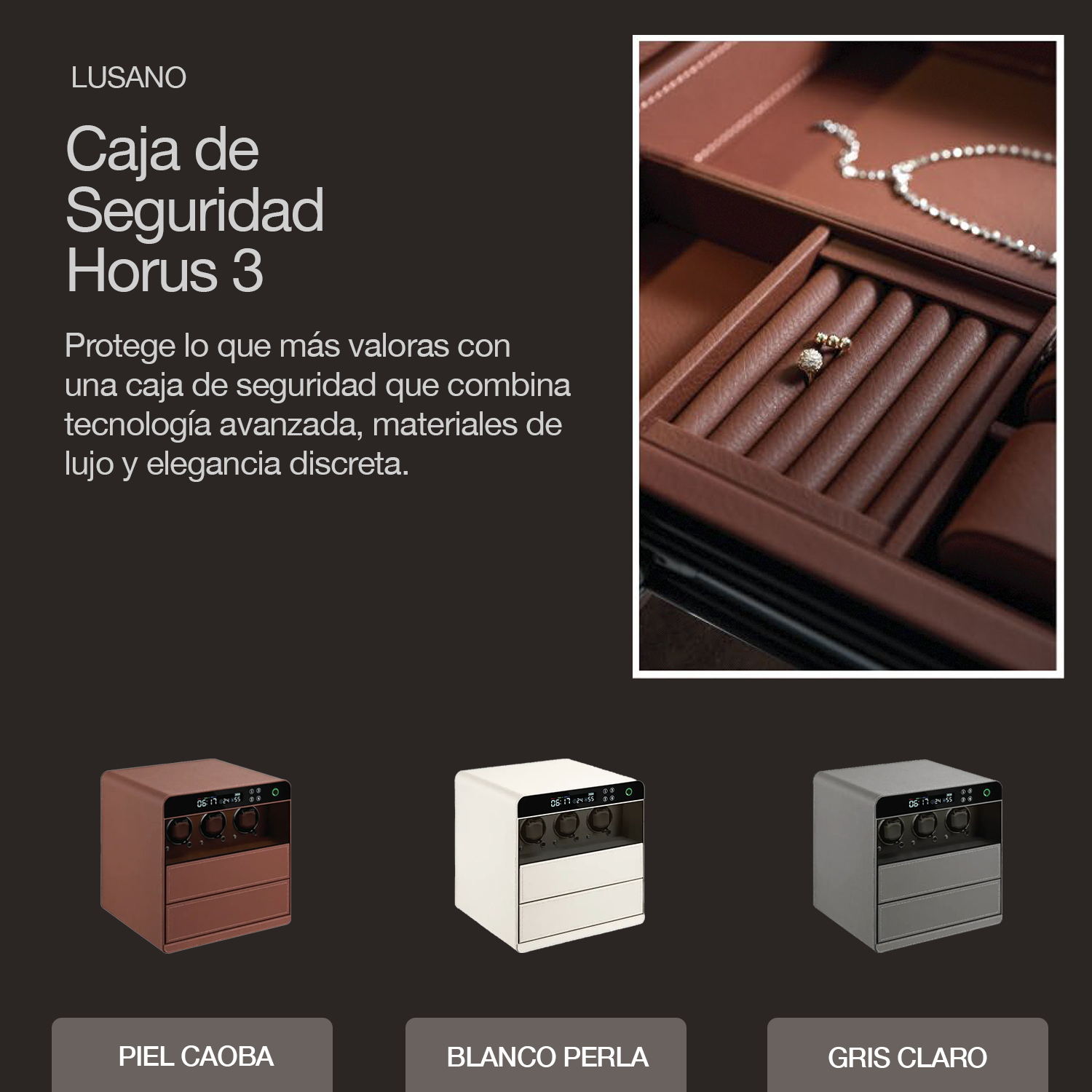 Caja Fuerte Digital Lusano Horus3 con Huella y WiFi