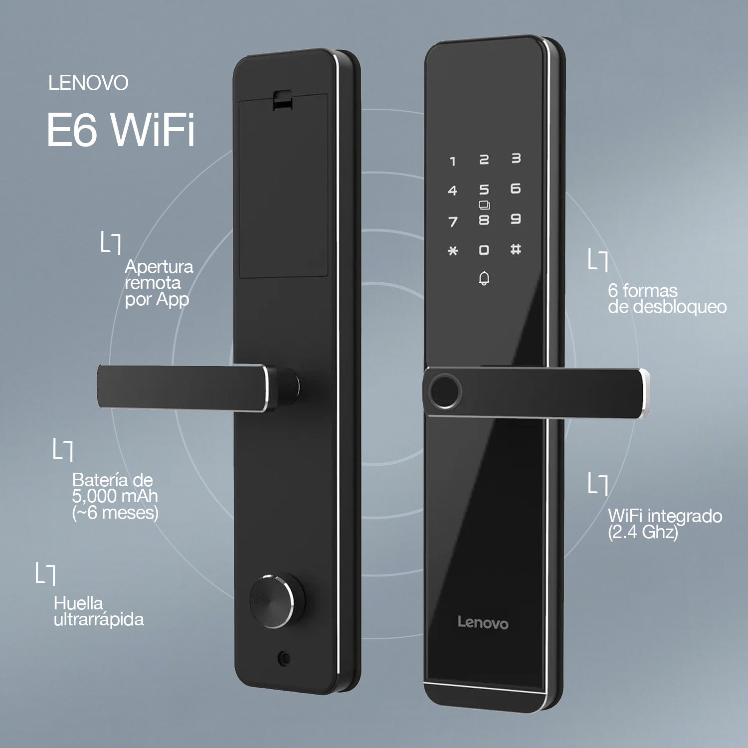 Cerradura Inteligente Lenovo E6 WiFi