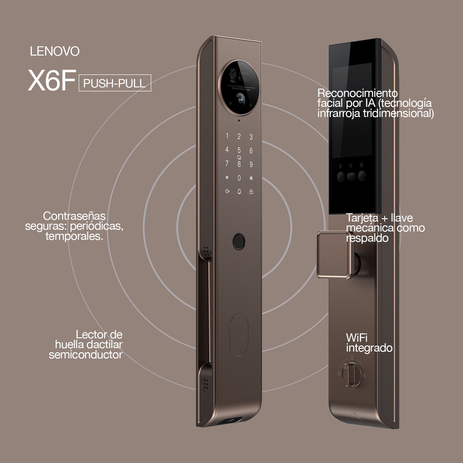 Cerradura Inteligente Lenovo X6F WiFi
