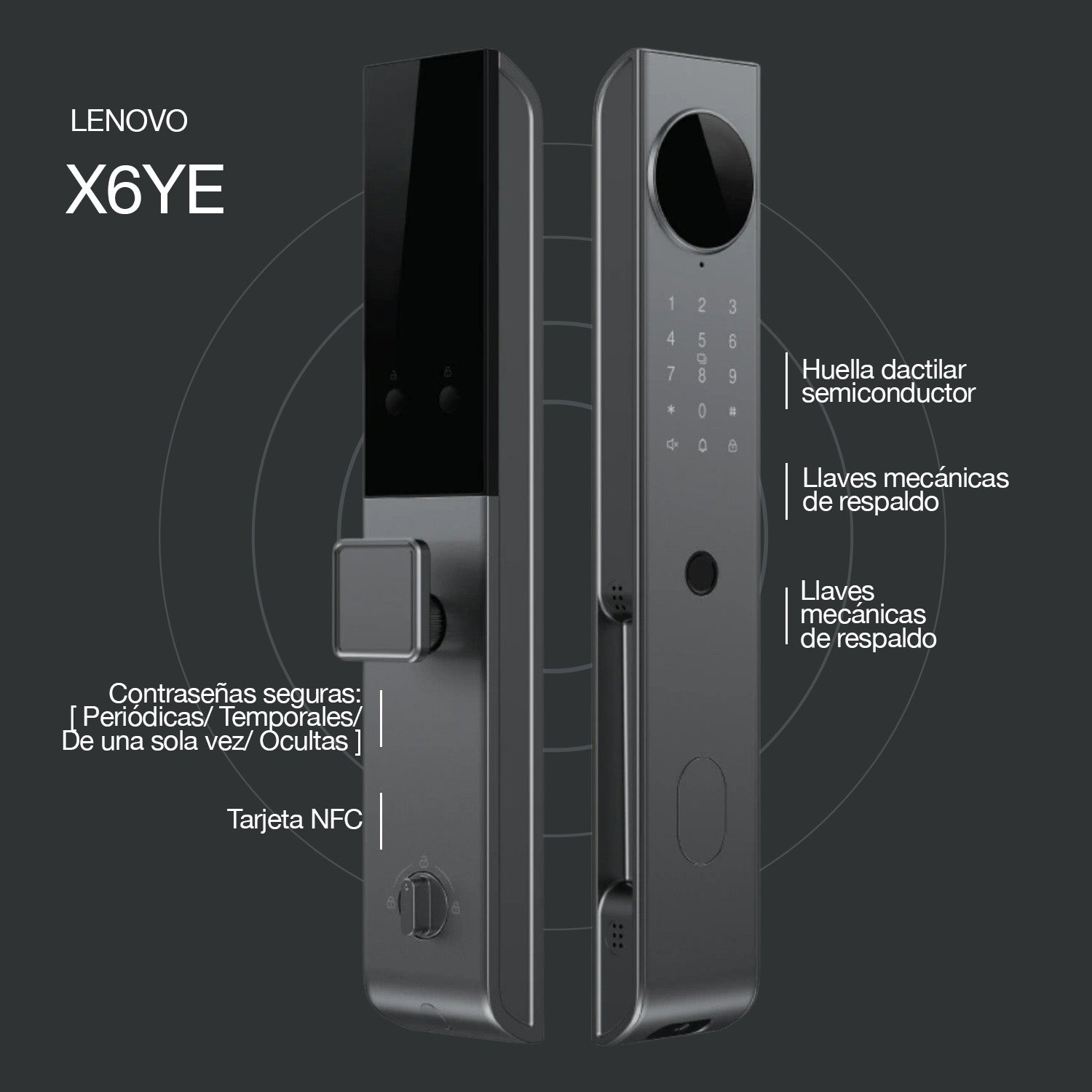 Cerradura Inteligente Lenovo X6YE WiFi