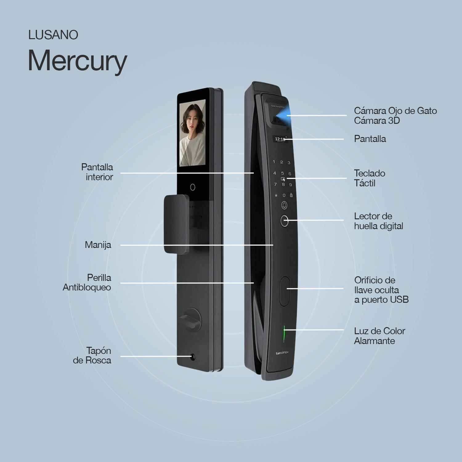 Cerradura Inteligente Lusano Mercury WiFi