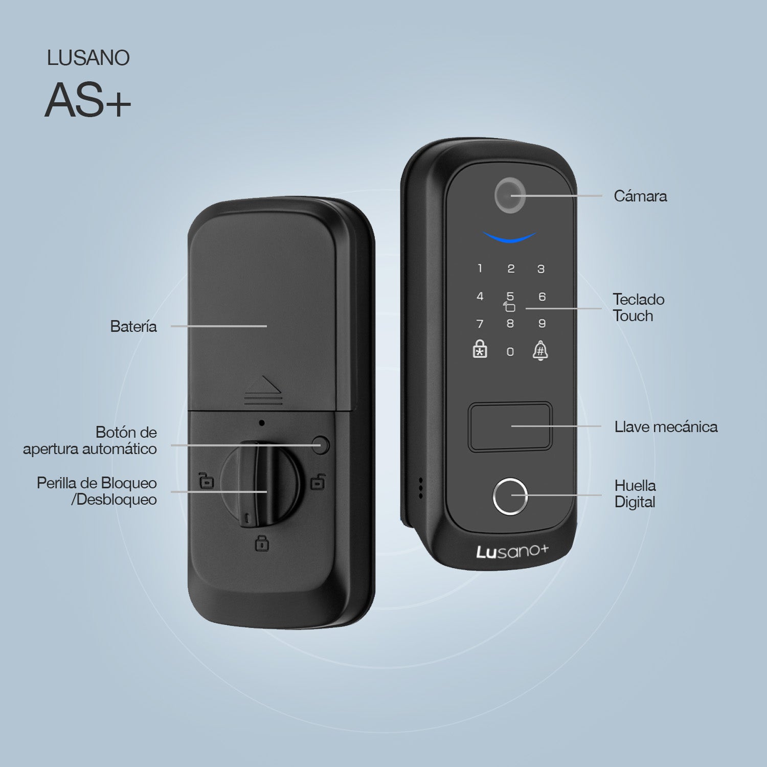 Cerrojo Inteligente Lusano AS+ WiFi