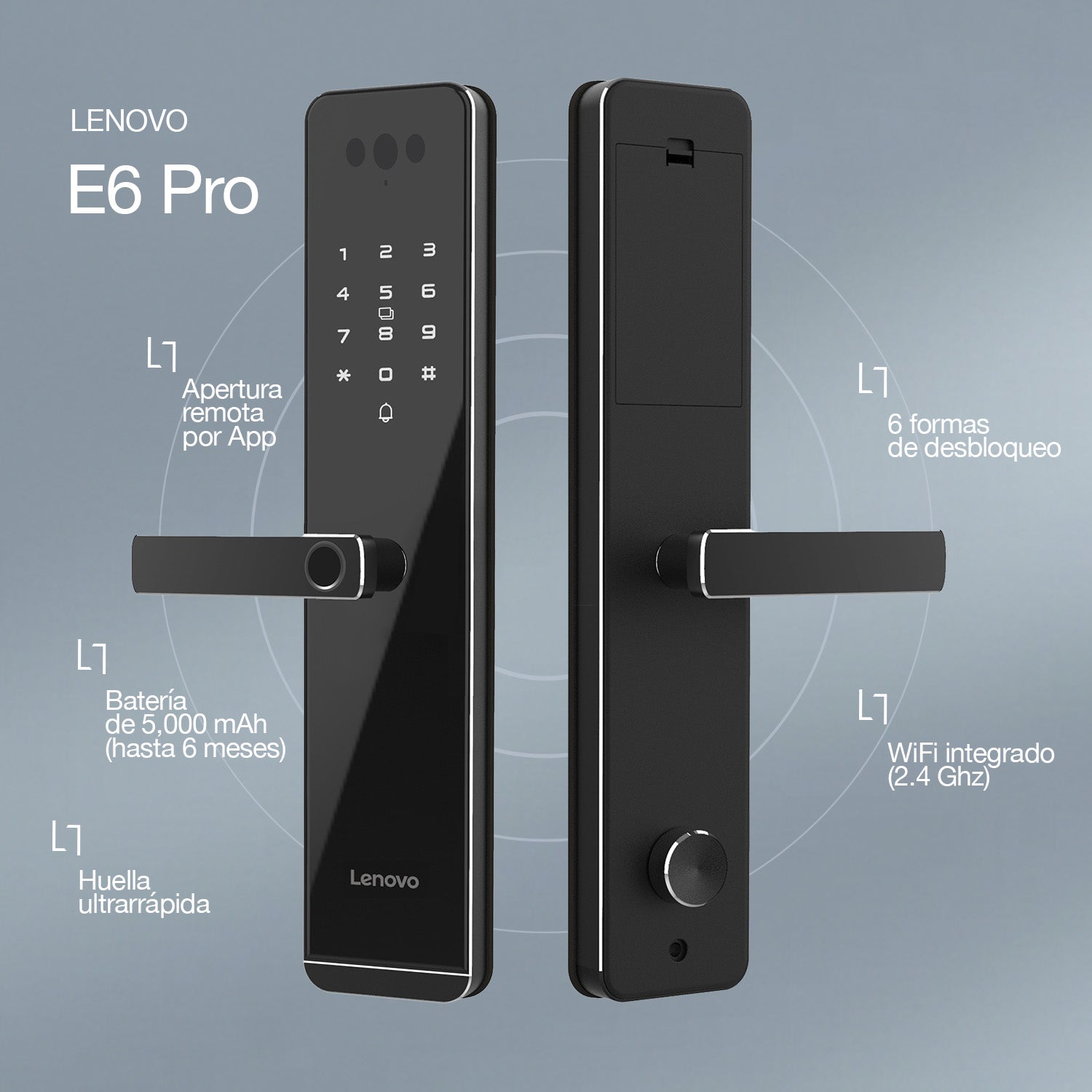 Cerradura Inteligente Lenovo E6 Pro WiFi