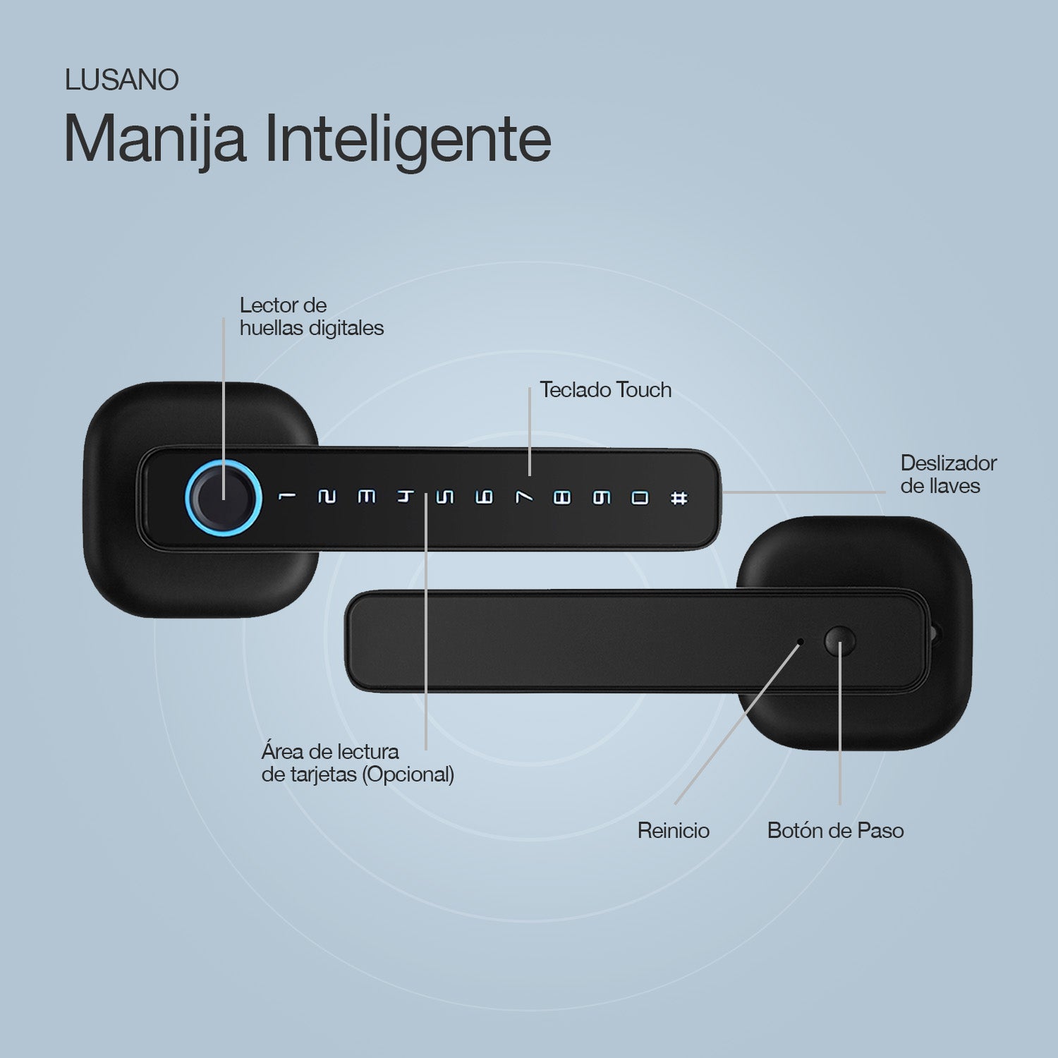 Cerradura Inteligente Lusano Manija