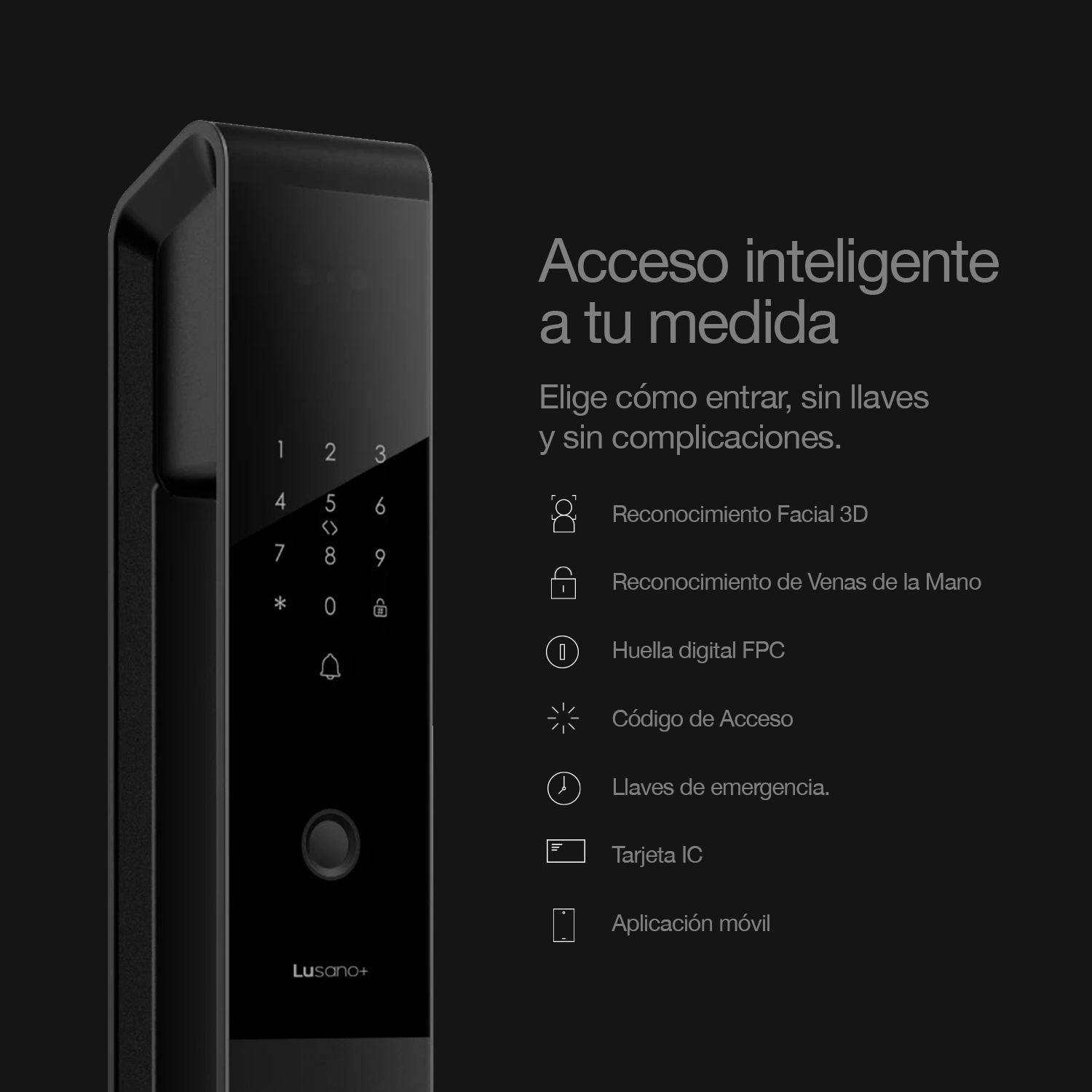 Cerradura Inteligente Lusano Pluto