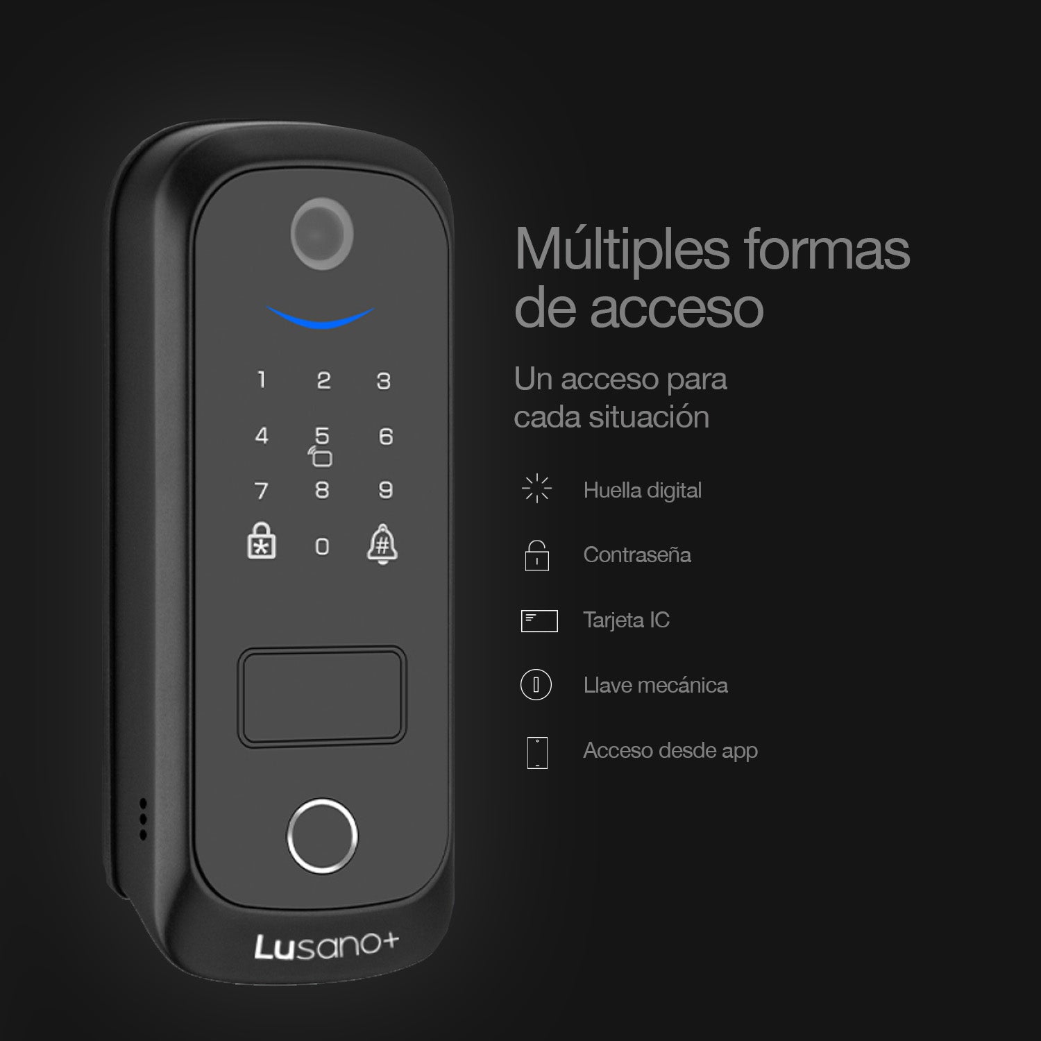 Cerrojo Inteligente Lusano AS+ WiFi