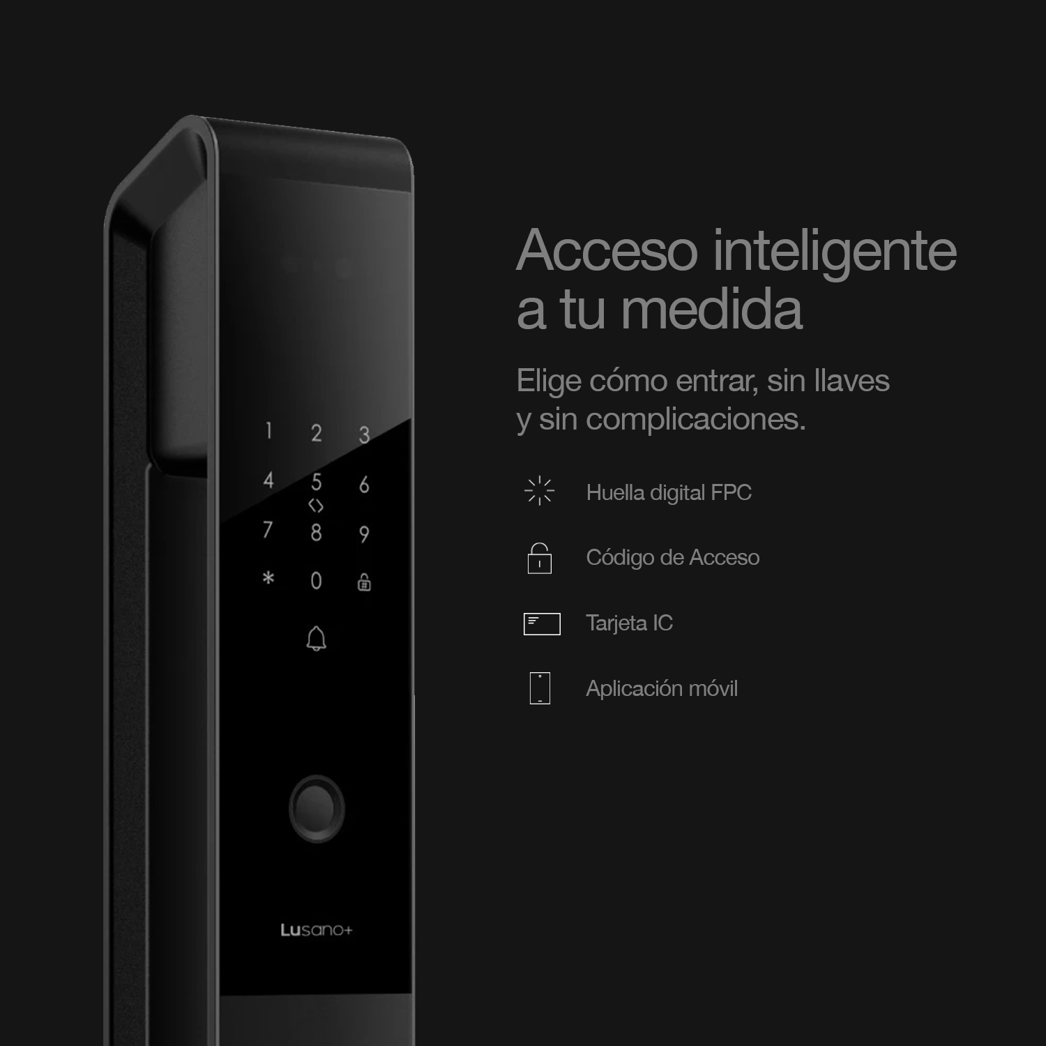 Cerradura Inteligente Lusano Pluto WiFi