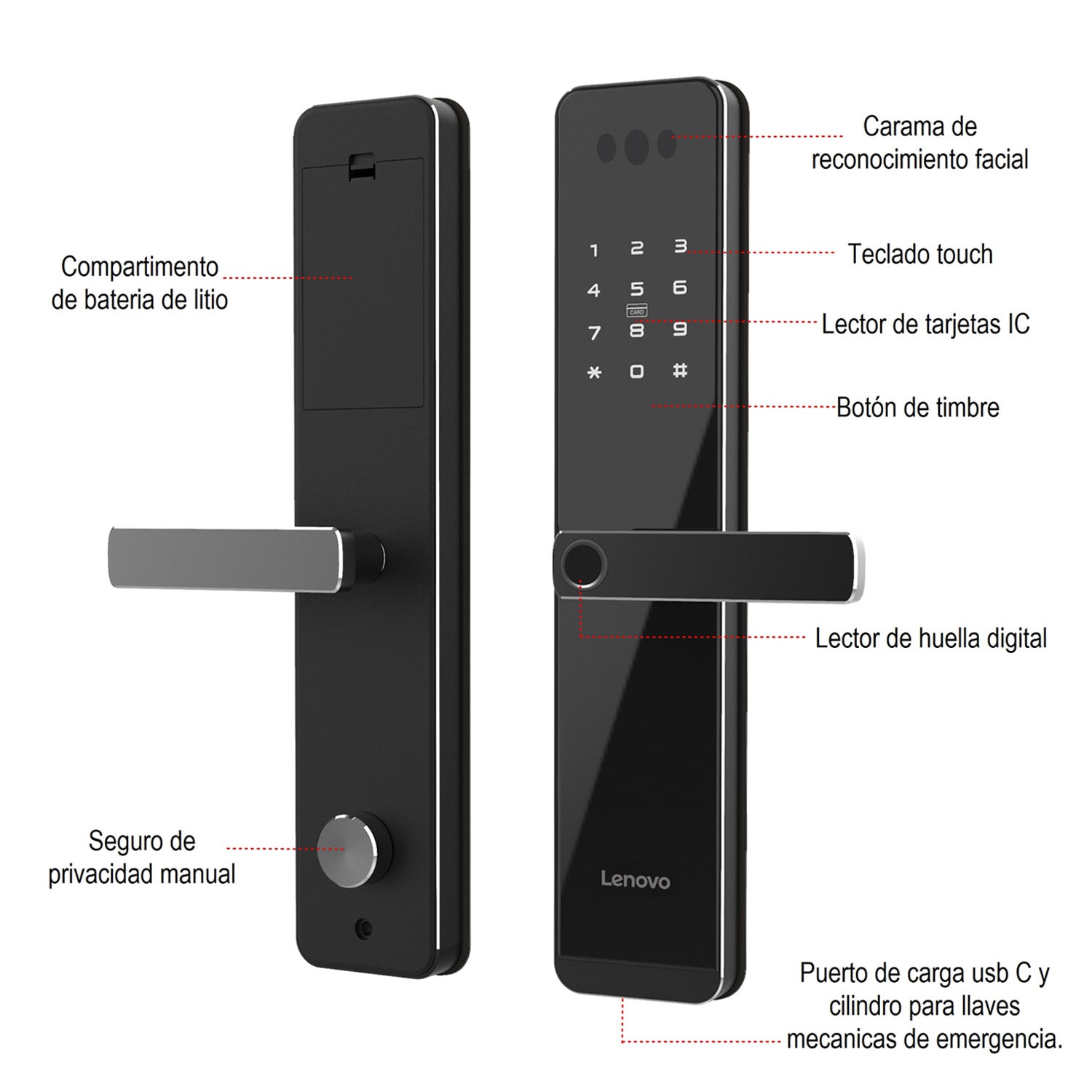 Cerradura Inteligente Lenovo E6 Pro WiFi