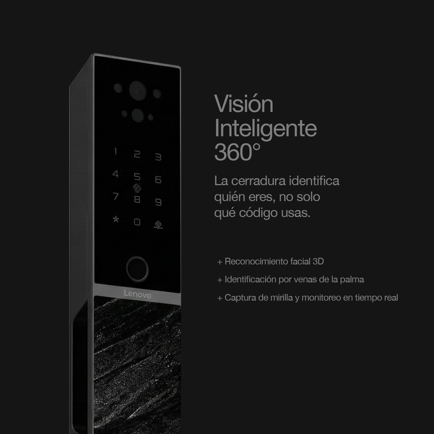 Cerradura Inteligente Lenovo F3 Solar WiFi