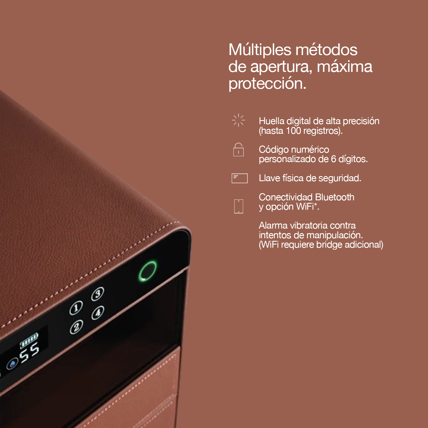 Caja Fuerte Digital Lusano Horus3 con Huella y WiFi