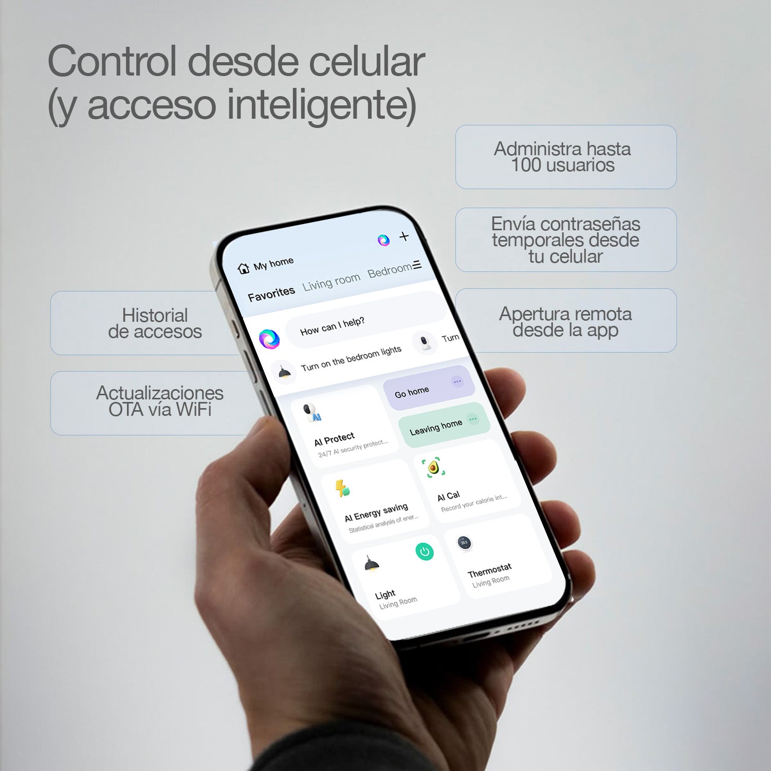 Cerradura Inteligente Lusano Glass para Puertas de Cristal – Huella y Clave