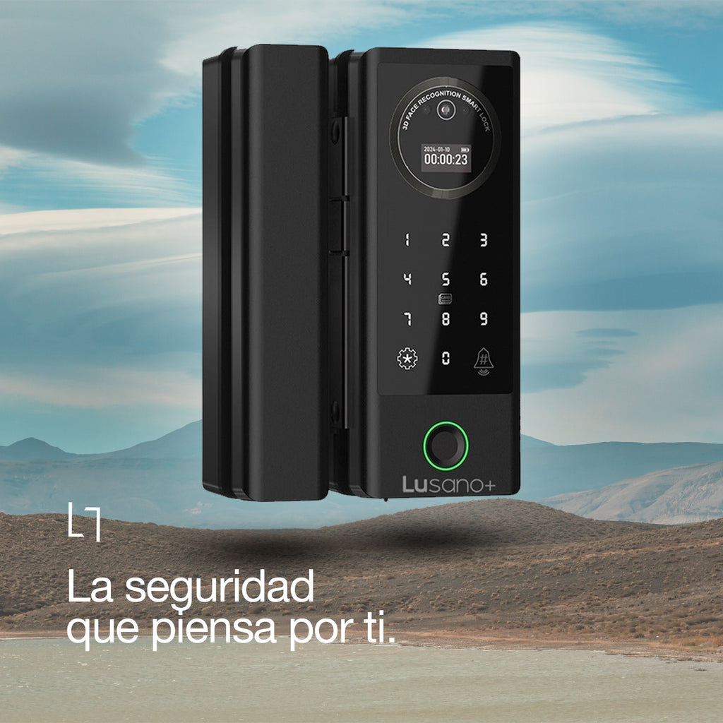 Cerradura Inteligente Lusano Glass para Puertas de Cristal – Huella y Clave
