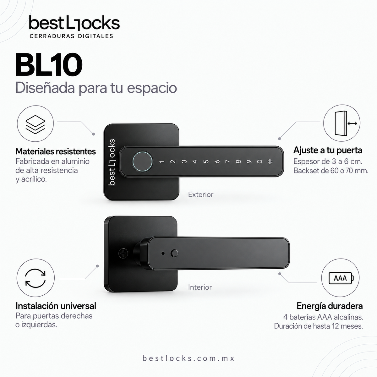 Cerradura Inteligente Bestlocks BL10