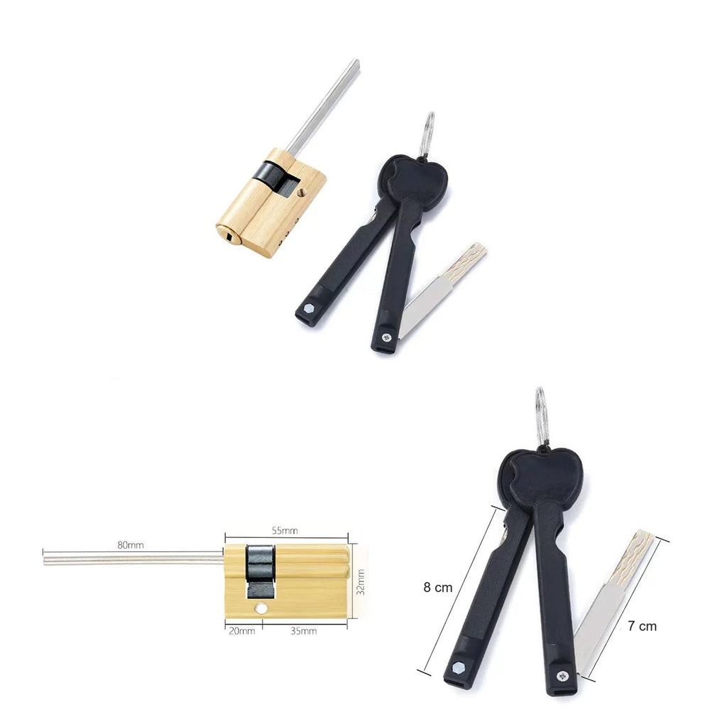 Kit de cilindro tipo C y 2 llaves para cerradura inteligente Lenovo