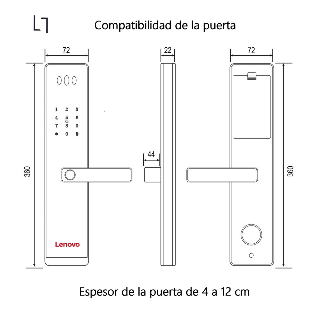 Cerradura Inteligente Lenovo E6 Pro