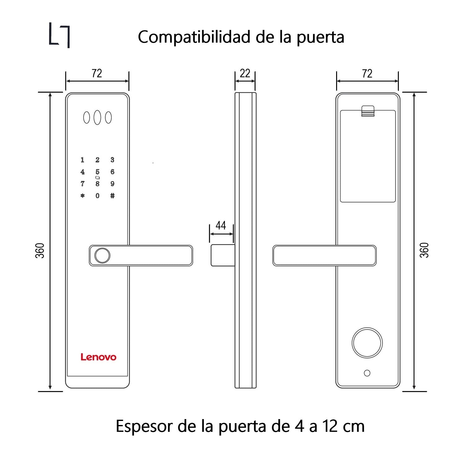 Cerradura Inteligente Lenovo E6 Pro