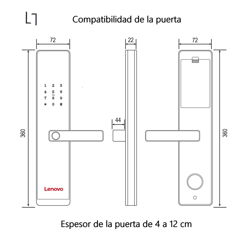 Cerradura Inteligente Lenovo E6 WiFi