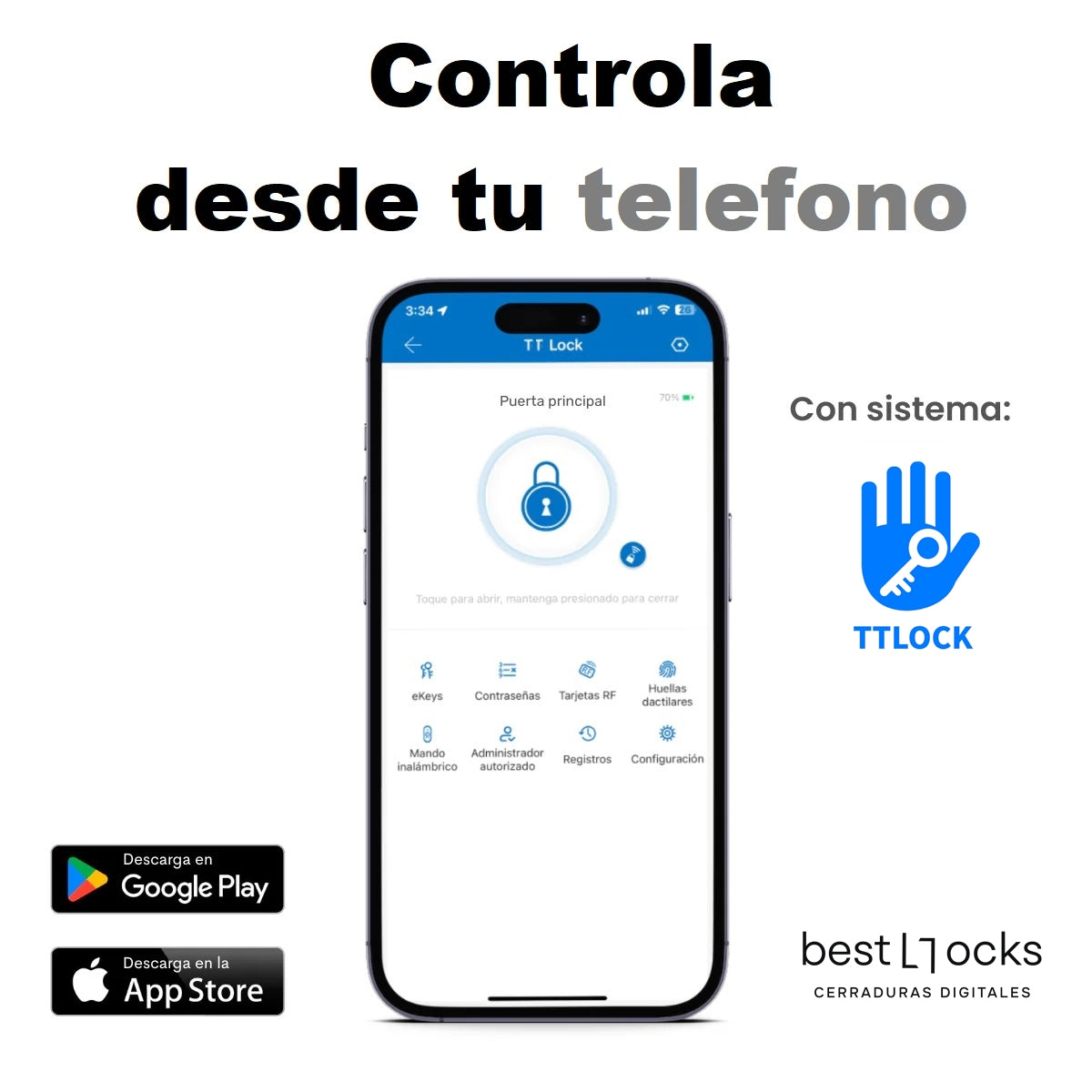 Cerradura Inteligente Bestlocks BLG01 IP65